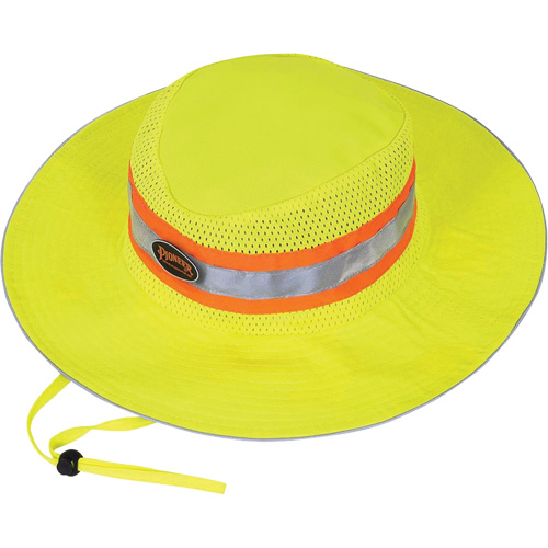 279 Chapeau de garde forestier avec sangle, Jaune lime haute visibilit&eacute;, Polyester Trail Hammer and Bolt