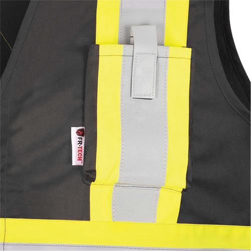 7729 FR-Tech&reg; Flame-Resistant Arc Safety Vest, Small, Black, 10 cal/cm² Trail Hammer and Bolt