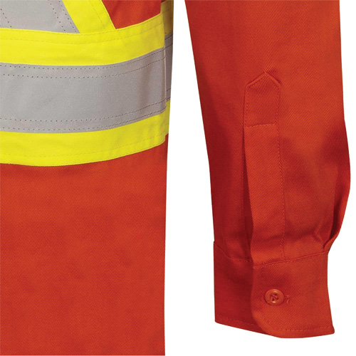 7743 Chemise de s&eacute;curit&eacute; ignifug&eacute;e FR-Tech, Petit, Orange haute visibilit&eacute; Trail Hammer and Bolt