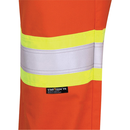 7763 Pantalon de s&eacute;curit&eacute; haute visibilit&eacute; r&eacute;sistant aux arcs &eacute;lectriques FR-Tech 88/12, 32, x 34, Orange haute visibilit&eacute;, 9,7 cal/cm² Trail Hammer and Bolt
