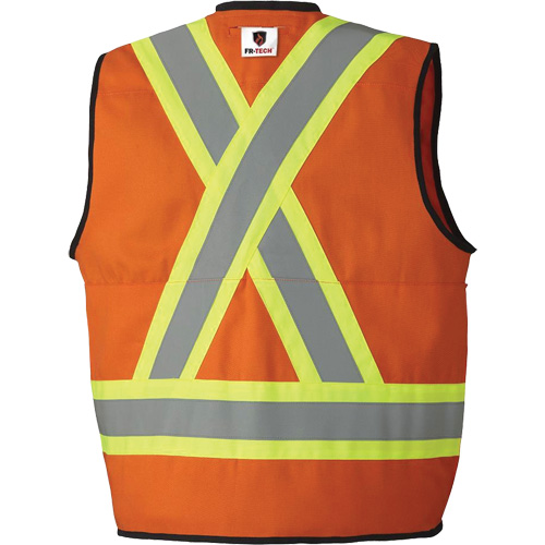 7732 Veste d'arpenteur ignifuge et r&eacute;sistant aux arcs &eacute;lectriques FR-Tech, Petit, Orange haute visibilit&eacute;, 9,7 cal/cm² Trail Hammer and Bolt