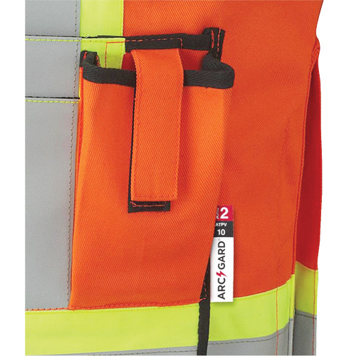 7732 Veste d'arpenteur ignifuge et r&eacute;sistant aux arcs &eacute;lectriques FR-Tech, Petit, Orange haute visibilit&eacute;, 9,7 cal/cm² Trail Hammer and Bolt