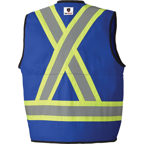 7733 Veste d'arpenteur ignifuge et r&eacute;sistant aux arcs &eacute;lectriques FR-Tech, Petit, Bleu royal, 9,7 cal/cm² Trail Hammer and Bolt