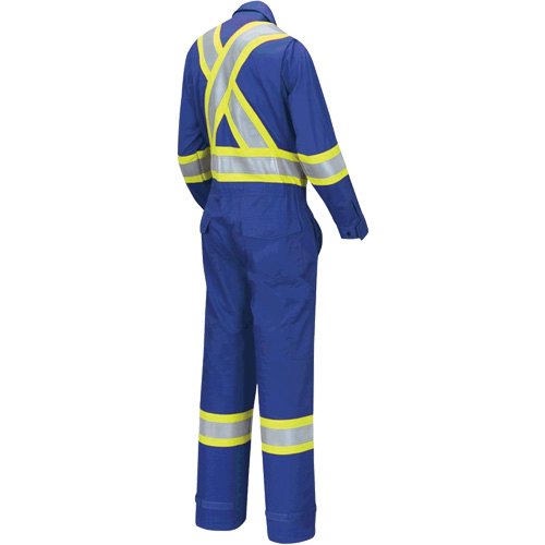 7704W FR-Tech&reg; Women's FR/Arc-Rated Coveralls, Size X-Small, Royal Blue, 10 cal/cm² Trail Hammer and Bolt