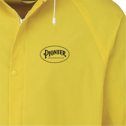 577J Rain Jacket, Polyester/PVC, Small, Yellow Trail Hammer and Bolt