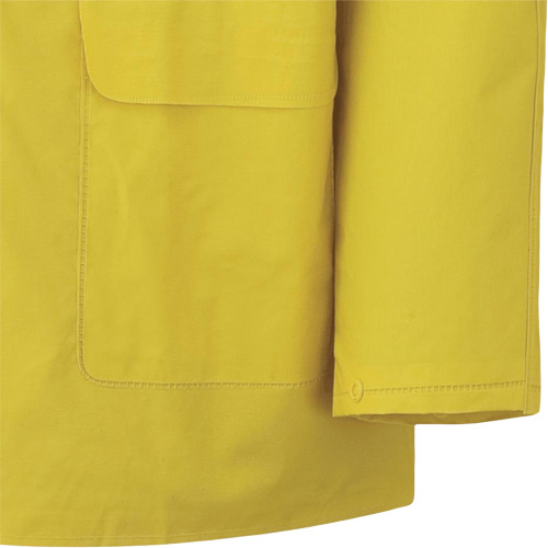 577J Rain Jacket, Polyester/PVC, Small, Yellow Trail Hammer and Bolt