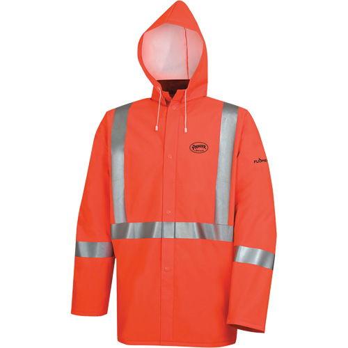 576J Veste de pluie ignifuge haute visibilit&eacute;, Petit, Orange haute visibilit&eacute; Trail Hammer and Bolt