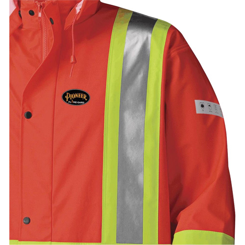 5896 Manteau long imperm&eacute;able et ignifuge, Petit, Orange haute visibilit&eacute; Trail Hammer and Bolt