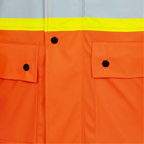 5892PKT High-Visibility FR Waterproof Safety Jacket, X-Small, High Visibility Orange Trail Hammer and Bolt