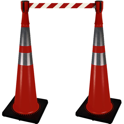 2308 Traffic Cone Topper with 10' Barricade Tape Trail Hammer and Bolt