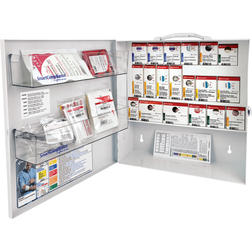 SmartCompliance&reg; First Aid Cabinet, Meets CSA Z1220-17 Type 2 Low-Risk Environment, Small (2-25 Workers) Trail Hammer and Bolt