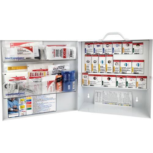 SmartCompliance&reg; First Aid Cabinet, Meets CSA Z1220-17 Type 3 High-Risk Environment, Small (2-25 Workers) Trail Hammer and Bolt