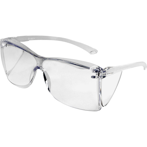 Guest-Gard OTG Safety Glasses, Clear Lens, ANSI Z87+/Meets/Exceeds CSA Z94.3 Trail Hammer and Bolt