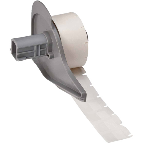 Self-Laminating Wrap-Around Wire & Cable Labels, Vinyl, 0.5" L x 0.75" H, White Trail Hammer and Bolt