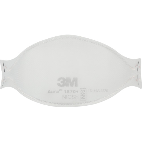 Appareil de protection respiratoire contre les particules pour soins de sant&eacute; et masque chirurgical 1870+ Aura, N95, Certifi&eacute; NIOSH/Homologu&eacute; FDA Trail Hammer and Bolt
