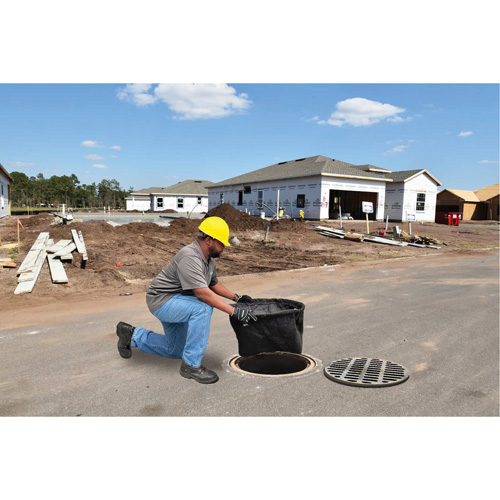 Bac de r&eacute;tention rond Ultra-Drain Guard avec orifice de trop-plein, Huile & s&eacute;diments, 22" - 25" lo x 22" - 25" la Trail Hammer and Bolt