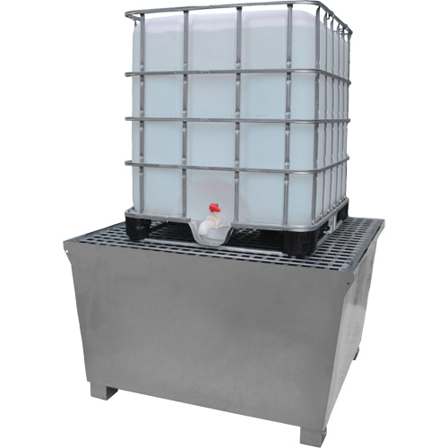 Ultra-IBC Spill Pallet en acier, Capacit&eacute; de d&eacute;versement 370 gal. US, 57,6" x 34,7" x 56,9" Trail Hammer and Bolt