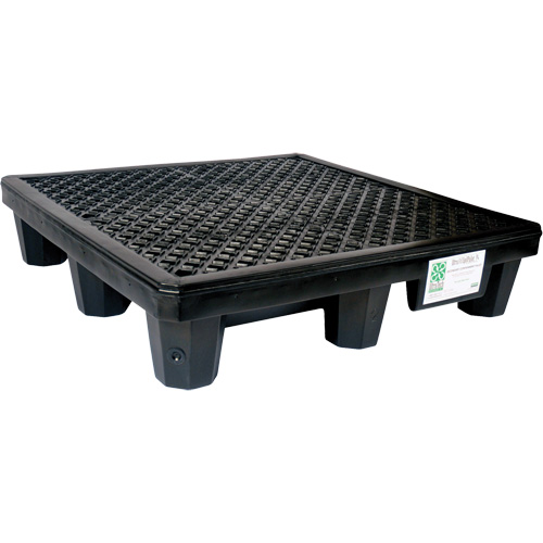 Ultra-Spill Pallet mod&egrave;le &eacute;conomique, 4 barils, Capacit&eacute; de d&eacute;versement 66 gal. US, 53" x 53" x 11,8" Trail Hammer and Bolt