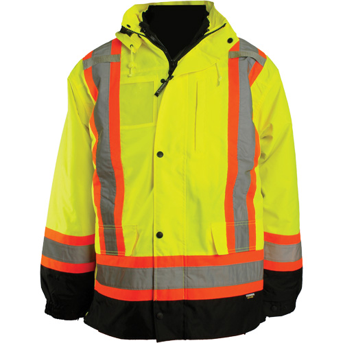 7-in-1 Jacket, Polyester, High Visibility Orange, Large Trail Hammer and Bolt