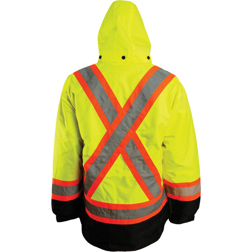 7-in-1 Jacket, Polyester, High Visibility Orange, Large Trail Hammer and Bolt