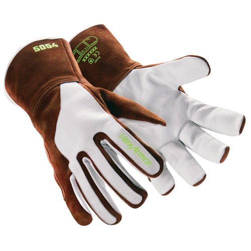 Gants de soudage HeatArmor 5054, Cuir fleur de ch&egrave;vre, Taille Petit/7 Trail Hammer and Bolt