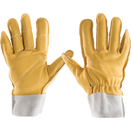 All-Leather Gloves, 7/Small, Grain Leather Palm, Elastic Cuff Trail Hammer and Bolt