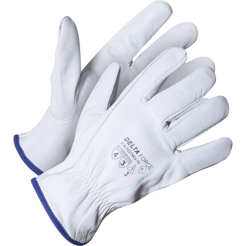 Delta Force Driver's Glove, 8/Medium, Grain Goatskin Palm, Kevlar&reg; Inner Lining Trail Hammer and Bolt