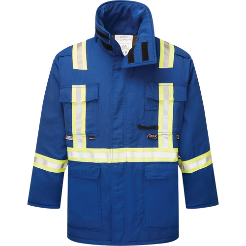 Westex&reg; DH Antistatic 6.5 oz. Flame Resistant Insulated Parka, Large (Tall), Royal Blue Trail Hammer and Bolt