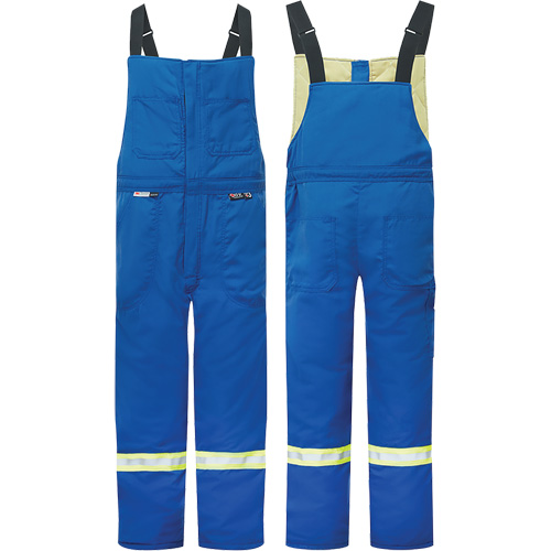Westex&reg; DH Antistatic 6.5 oz. Flame Resistant Insulated Bib Pants, Small, Royal Blue Trail Hammer and Bolt