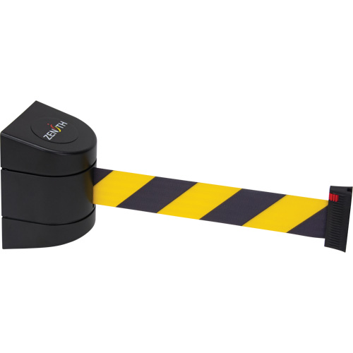 Barri&egrave;re murale magn&eacute;tique avec bande magn&eacute;tique, Plastique, Fixation magn&eacute;tique, 15', Ruban Noir et jaune Trail Hammer and Bolt
