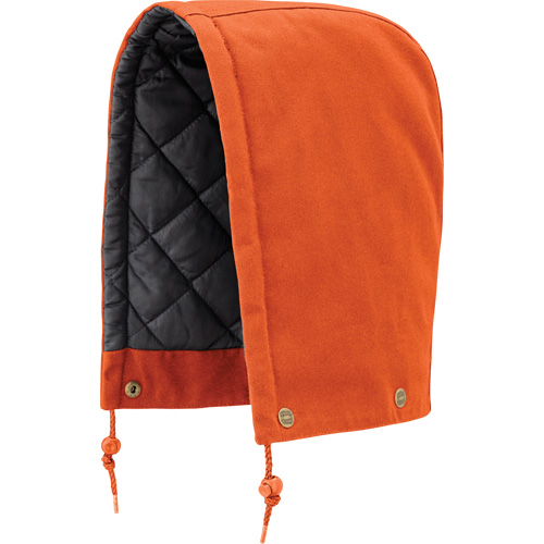 539 Hood for Quilted Safety Parka, Bomber or Coverall, Orange, Cotton Trail Hammer and Bolt