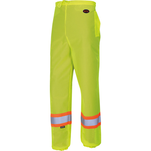 5670 Pantalon de s&eacute;curit&eacute; routi&egrave;re, Polyester, 2T-petit/T-petit, Jaune lime haute visibilit&eacute; Trail Hammer and Bolt