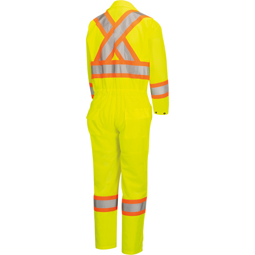 5999AW Combinaison de s&eacute;curit&eacute; routi&egrave;re haute visibilit&eacute; pour femmes, T-petit, Jaune lime haute visibilit&eacute; Trail Hammer and Bolt