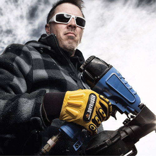 Gants The Original Dryrigger, 7/Petit, Paume en Su&egrave;de, Poignet &agrave; enfiler Trail Hammer and Bolt