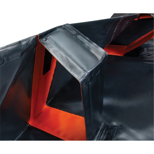 IBX Wall Pop-Up Berm, 1077 US gal. Capacity, 12' W x 12' L x 12" H, Snap-Up Bracket Trail Hammer and Bolt