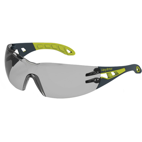 Lunettes de s&eacute;curit&eacute; enveloppantes sans monture MX200, Lentille Gris 23%, Antibu&eacute;e/Anti-&eacute;gratignures, ANSI Z87+/R&eacute;pond ou surpasse la norme CSA Z94.3 Trail Hammer and Bolt
