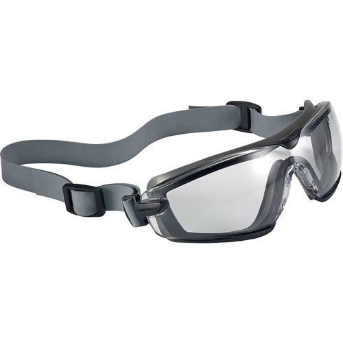 Cobra TPR Compact Safety Goggles, Clear Lens, Anti-Fog/Anti-Scratch, Closed Vent Trail Hammer and Bolt