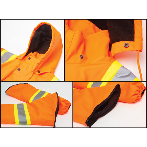 Parka d'hiver imperm&eacute;able 7-en-1, Orange haute visibilit&eacute;, Grand Trail Hammer and Bolt