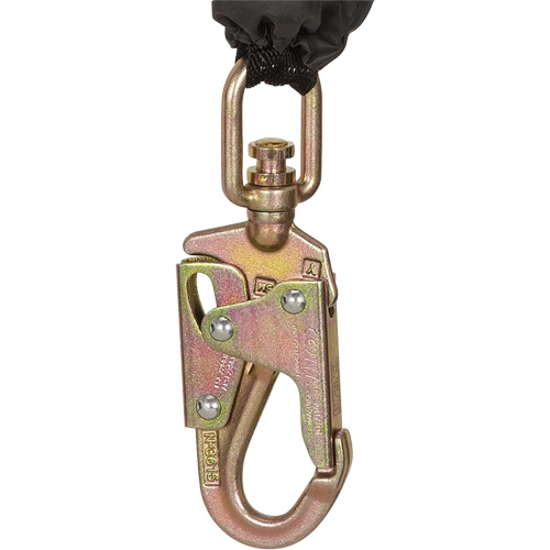 SRL-73302-10LE Self-Retracting Lifeline, 10', Galvanized Steel, Swivel Trail Hammer and Bolt