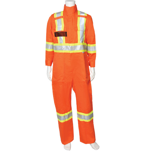 Firewall FR&reg; High-Visibility FR Coveralls, Size Small, High Visibility Orange, 9.2 cal/cm² Trail Hammer and Bolt