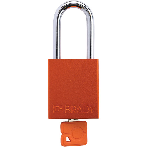 Velocity Plus Safety Lockout Padlock, Orange, Keyed Alike, Aluminum, 1-1/2" Width Trail Hammer and Bolt