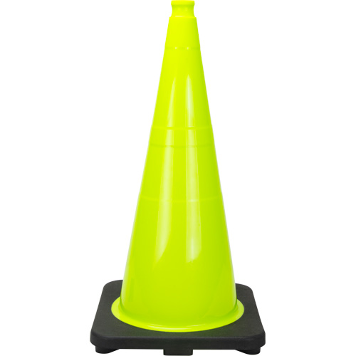 Premium Traffic Cone, 28", Lime Green Trail Hammer and Bolt