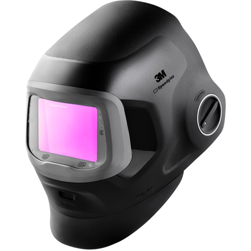 Speedglas G5-03 Pro Black Fixed Front Welding Helmet, 2.8" L x 4.3" W View Area, 2.5/5/8-13 Shade Range, Black Trail Hammer and Bolt