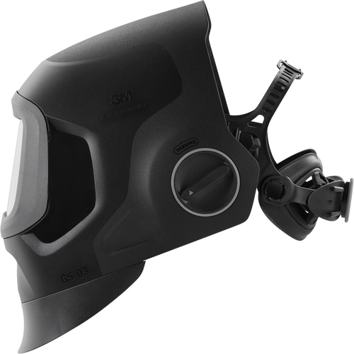 Speedglas G5-03 Pro Black Fixed Front Welding Helmet, 2.8" L x 4.3" W View Area, 8-14/3/5 Shade Range, Black Trail Hammer and Bolt