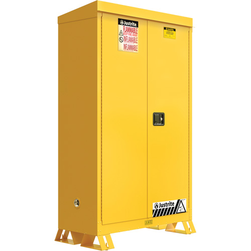 Outdoor Flammable Storage Cabinet, 45 gal., 2 Door, 43" W x 65" H x 18" D Trail Hammer and Bolt