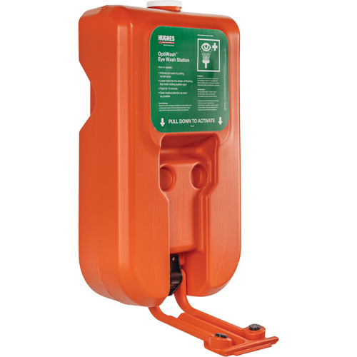Poste de douche oculaire portable autonome, Aliment&eacute; par gravit&eacute;, Capacit&eacute; 10 gal., Conformit&eacute; ANSI Z358.1 Trail Hammer and Bolt