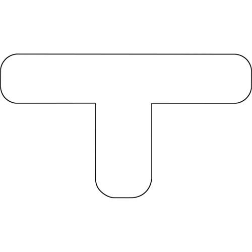 Formes pour le marquage des planchers, T, 9,5" lo x 6,5" la, Blanc, Vinyle Trail Hammer and Bolt