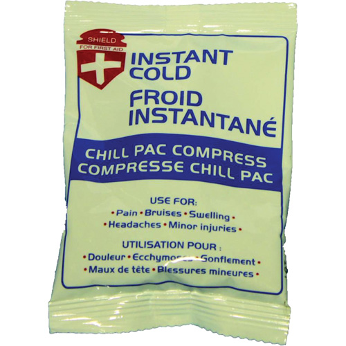 Compresse froide instantan&eacute;e Chill Pac, Froid, Utilisation unique, 4" x 6" Trail Hammer and Bolt