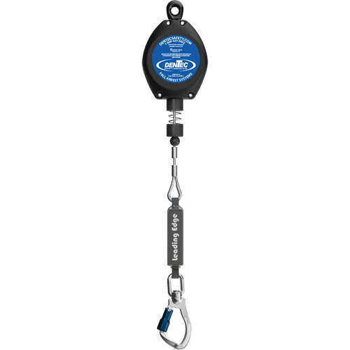 Self-Retracting Lifeline, 20', Galvanized Steel, Swivel Trail Hammer and Bolt