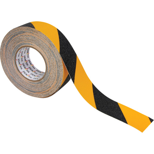 Anti-Skid Tape, 2" x 60', Black & Yellow Trail Hammer and Bolt